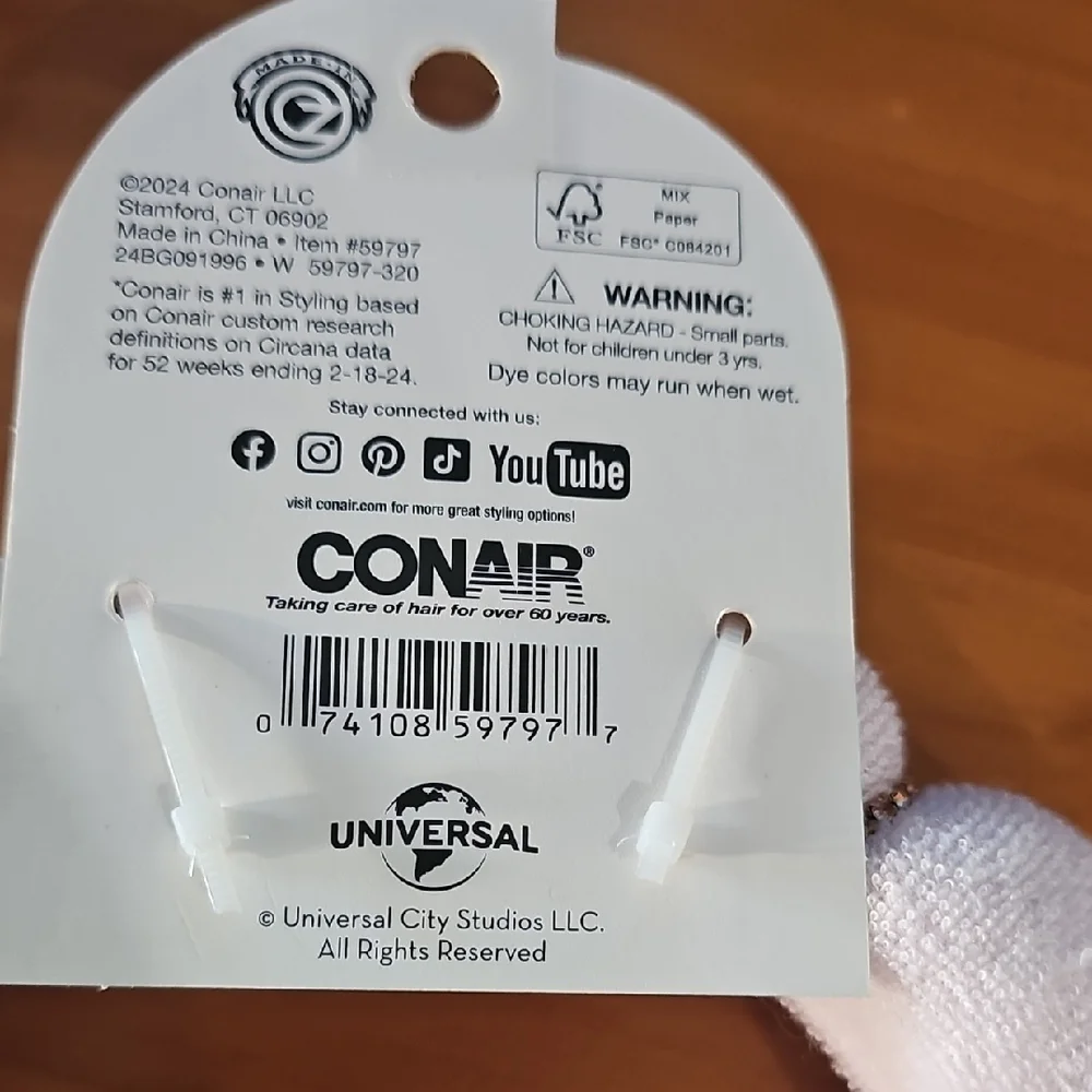 Conair White Kids Headband with Gold Accents